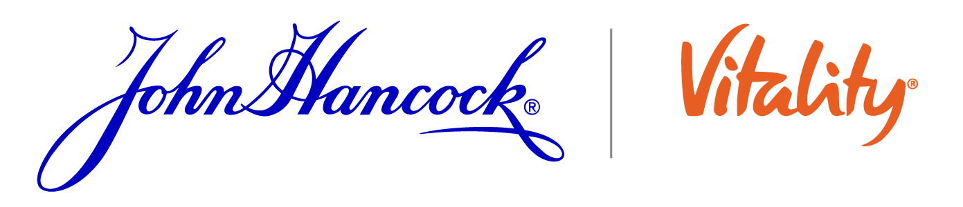 John Hancock blue logo and Vitality Logo side by side